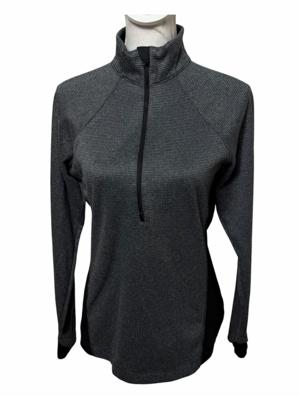 Columbia Women's Black Gray 1/4 Zip Pullover Sweatshirt Size M